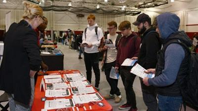 Students learning about potential career opportunities